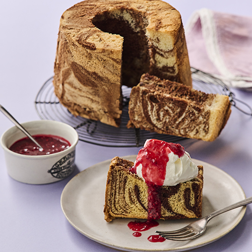 大理石米粉戚風&莓果醬